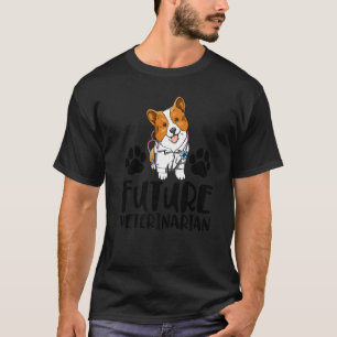 T-shirt Futur Vétérinaire Corgi Femmes Aimer Doggy Docteur