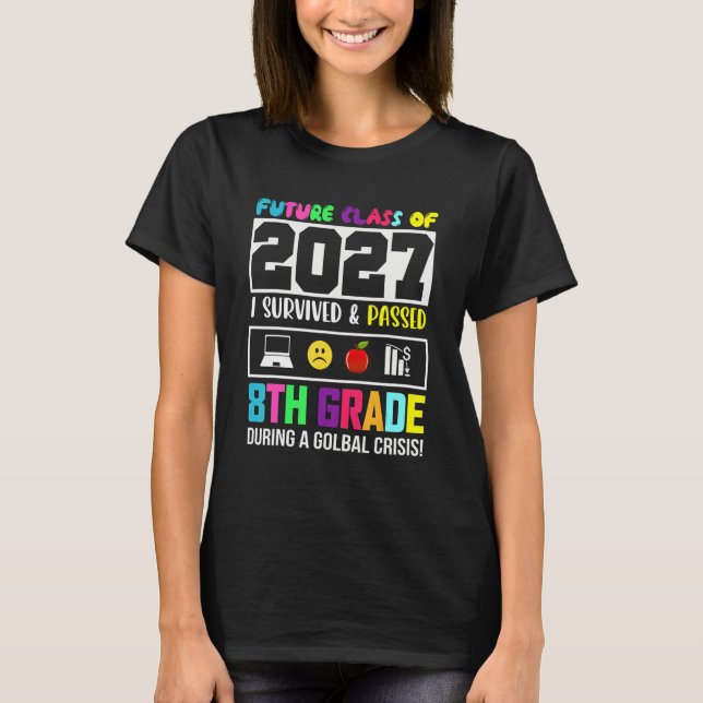 T-shirt Future Class Of 2027 8e Grade Student Graduatio (Devant)