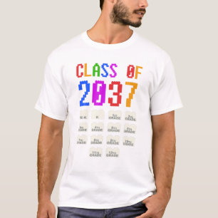 T-shirt Future CLASSE De 2037 Pre Kindergarten Bricks Chec