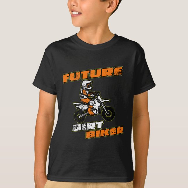 T-shirt Future Dirt Biker Funny Motocross Gift for Kids (Devant)