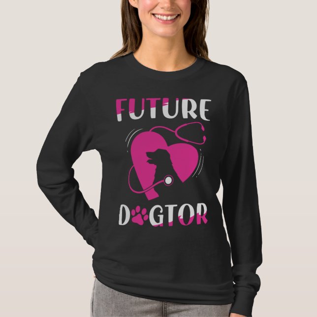 T-shirt Future Dogtor Cute Aspiring Veterinarian (Devant)