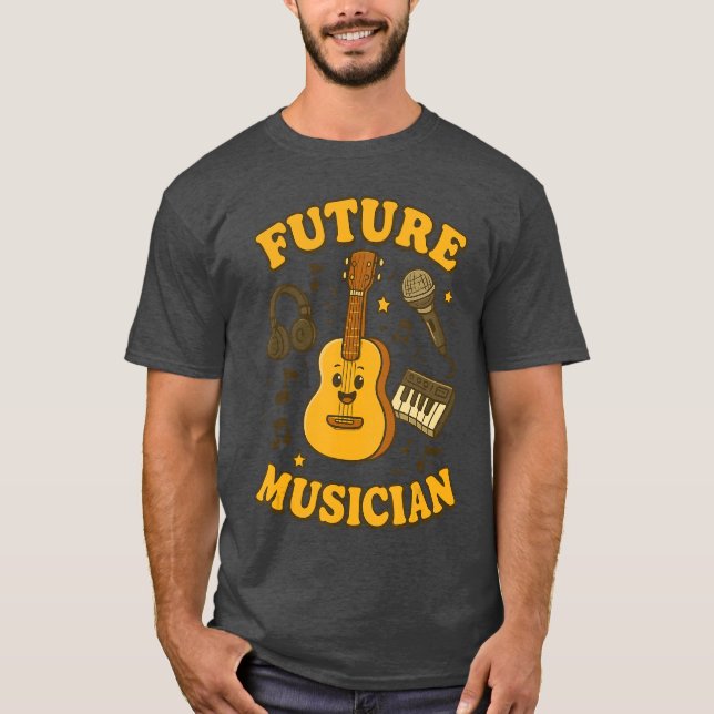 T-shirt Future Musician Musical Inspiration Young Music Lo (Devant)