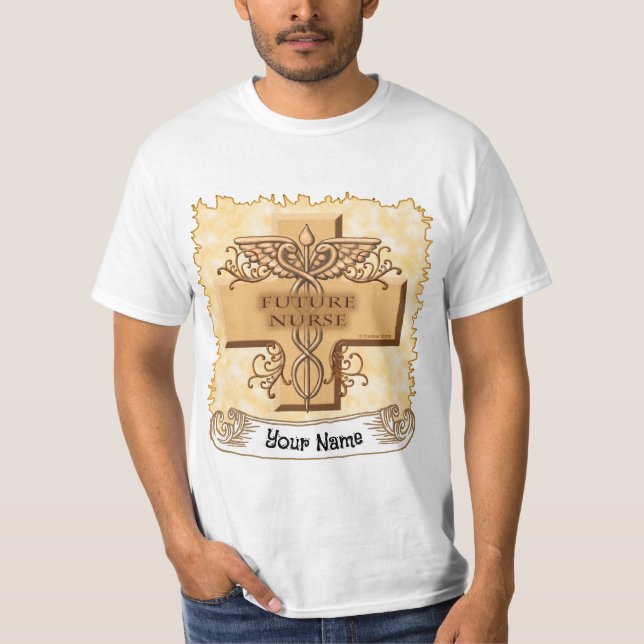 T-shirt Future Nurse Cross Caduceus (Devant)