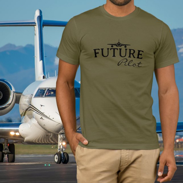 T-shirt Future Pilot Student Pilot Aviator Simple Custom  (Créateur téléchargé)
