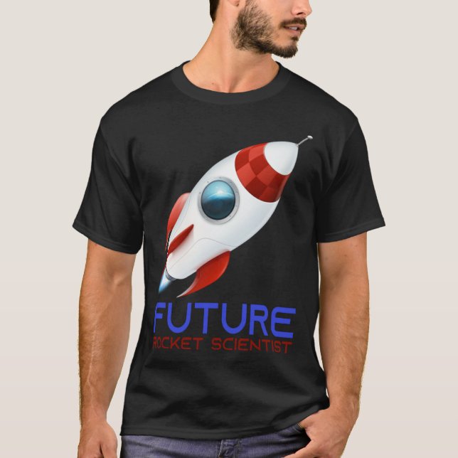 T-shirt Future Scientist Science Rocket Ship Kids  Astrona (Devant)
