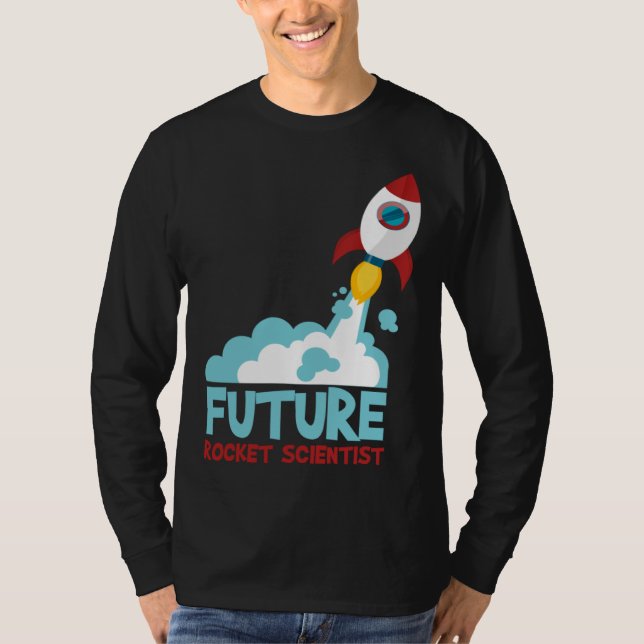 T-shirt Future Scientist Science Rocket Ship Kids  Astrona (Devant)