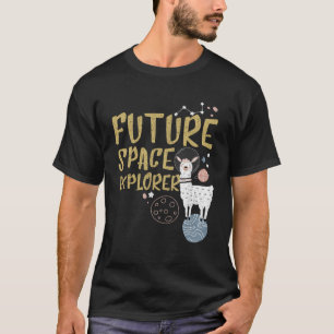T-shirt Future Space Explorer Llama Astronaut S'amuser mig