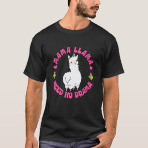 T-shirt Futures Mères MAMAN LLAMA N'A BESOIN D'AUCUN DRAME