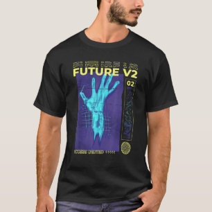 T-shirt Futurisme à main fondue Réalité virtuelle KI IA