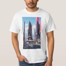 Futurisme de la Silicon Valley : Art Cityscape Abs