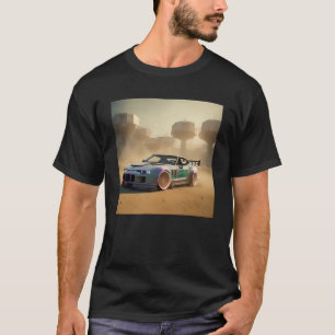 T-shirt Futuriste Classic Sports Voiture Course Alien Pl