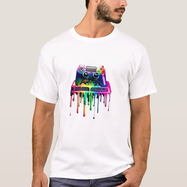 T-shirt Futuriste Gamer Tee, Conception de la goutte de co (Devant)