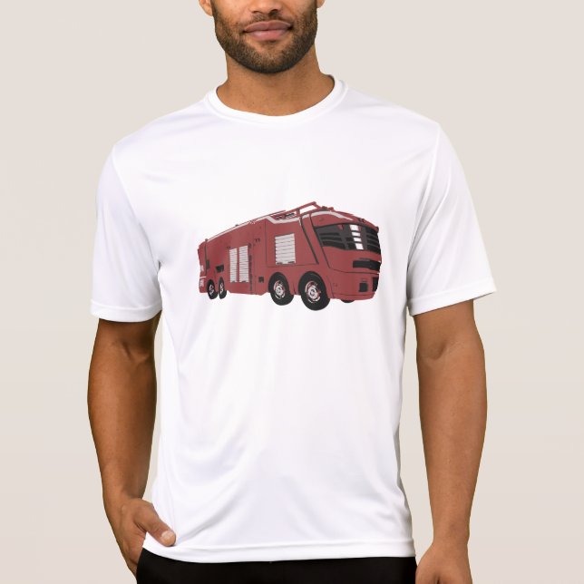 T-shirt Futuristic Red Sci-Fi Command Vehicle (Devant)