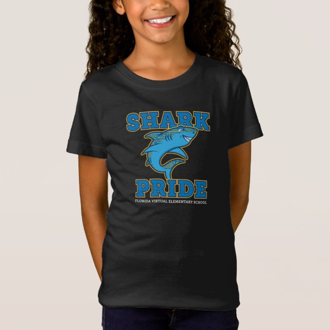 T-Shirt FVES Shark Pride, Noir/Jeunesse (Devant)