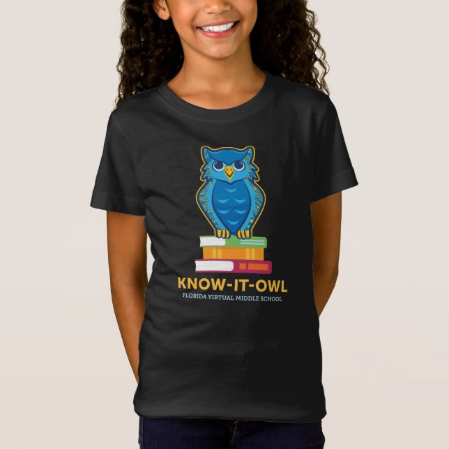T-Shirt FVMS Know-It-All, Jeunesse Noire (Devant)