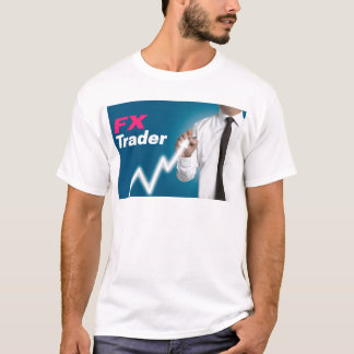 T-shirt FX trader attire le prix du marché sur écran tacti
