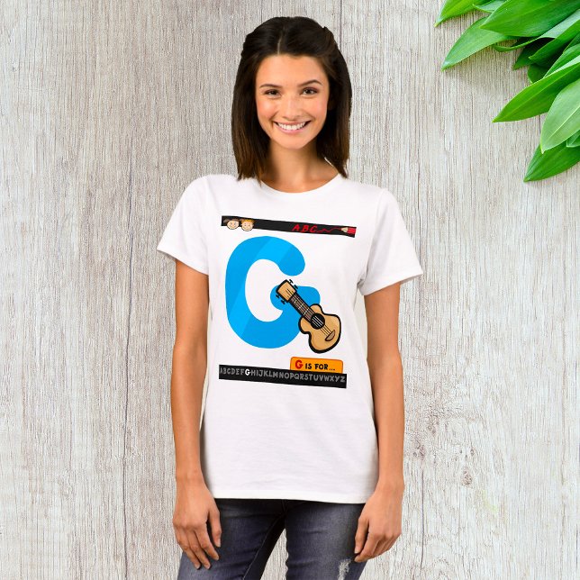T-shirt G est pour la guitare (Créateur téléchargé)