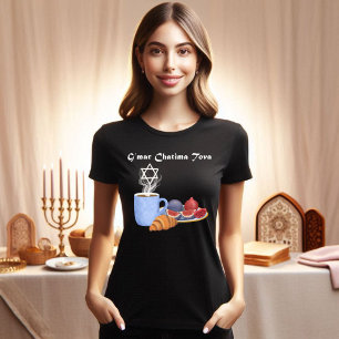 T-shirt G’mar Chatima Tova Café, grenades, Figues