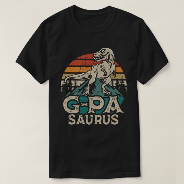 T-shirt G. Pawsaurus Dinosaur Grandpa Saurus Fête des père (Design devant)
