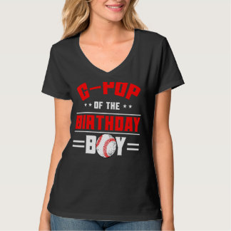 T-shirt G Pop Of The Birthday Boy Baseball Thème Famille B
