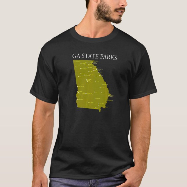 T-shirt Ga State Parks Wearable Georgia State Park Checkli (Devant)