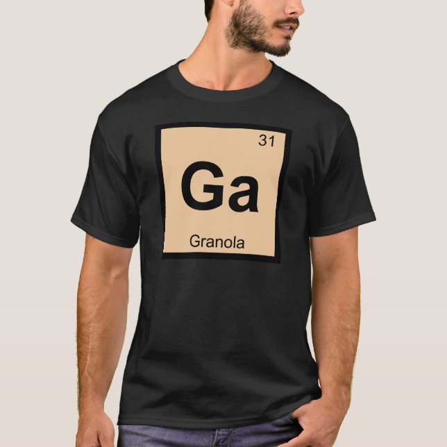 T-shirt GA - Symbole de Tableau périodique de chimie de (Devant)