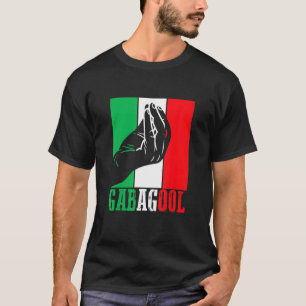 T-shirt Gabagool Viande Italienne Américaine Avec Panneau 