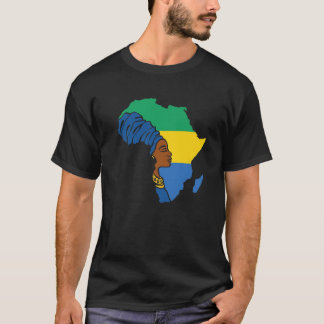 T-shirt Gabon Drapeau Afrique Carte du patrimoine ethnique