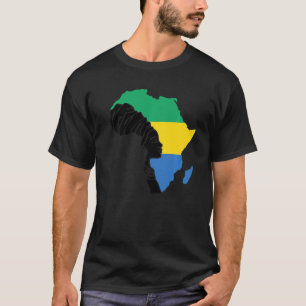 T-shirt Gabon Drapeau Afrique Carte du patrimoine ethnique