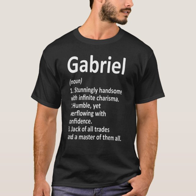 T-shirt GABRIEL Définition Nom personnalisé Funny Birthda (Devant)