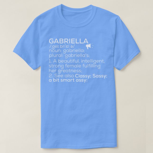 T-shirt Gabriella Nom Gabriella Définition Gabriella Fema (Design devant)