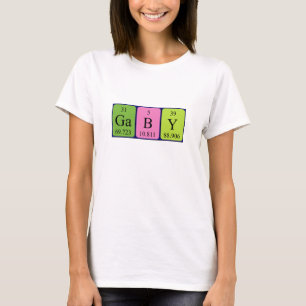 T-shirt Gaby - chemise de nom de table périodique