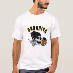 T-shirt Gadariya Graphisme crânien Typographie hindi T-shi