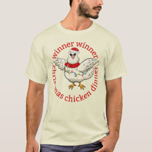 T-shirt Gagnant Noël Dîner de poulet de Noël drôle