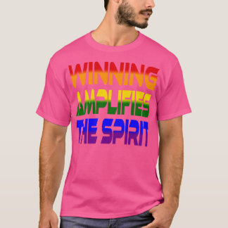 T-shirt Gagner Amplifie l'Esprit Idium Arc-en-ciel