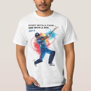 T-shirt Gagnez la tasse avec six - cricket