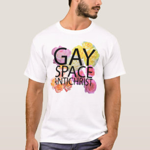 T-shirt gai d'antichriste de l'espace
