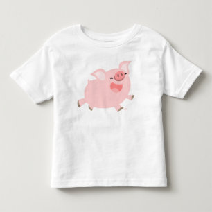 T-shirt gai d'enfants de porc de bande dessinée
