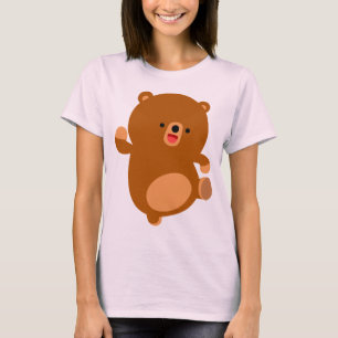 T-shirt gai mignon de femmes d'ours de bande