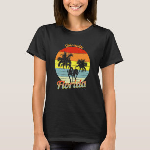 T-shirt Gainesville Floride Rétro Palmiers tropicaux Vaca