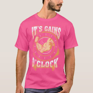 T-shirt Gains O'Horloge Gym Bodybuilding Poids Lifting