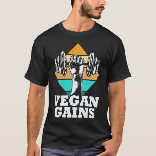 T-shirt Gains Végétalien Salle de Sport Végétarien Workout