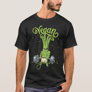 T-shirt Gains Végétaliens à l'Entraînement avec Haltères d