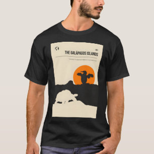 T-shirt Gal � pagos Îles Vintage Minimal Travel Poste