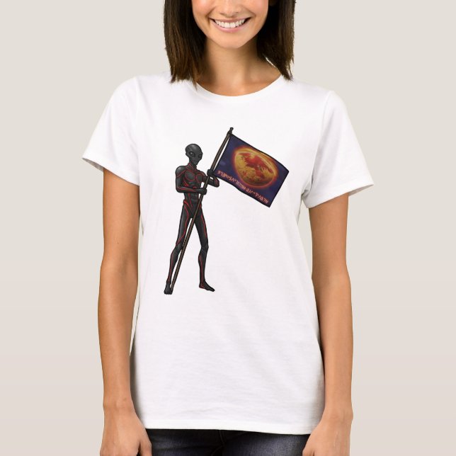 T-shirt Galactic Flagbearer | Cosmic Warrior Design (Devant)