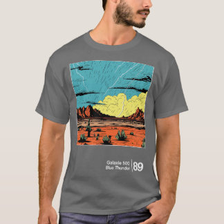 T-shirt Galaxie 500 Bleu Thunder Style minimal Art graphiq