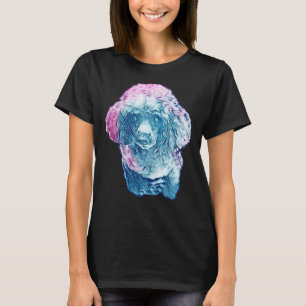 T-shirt Galaxie Bleue Mini Poodle Long