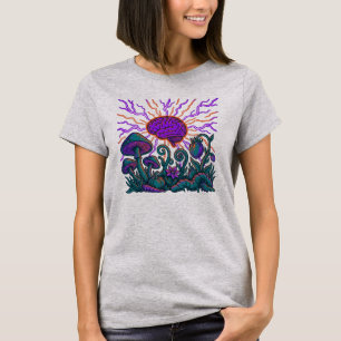 T-shirt Galaxie Champignon Cérébral Psychédélique - Esprit