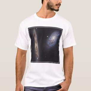 T-shirt Galaxie Edge-On Ngc 4302 & Galaxie Tilted Ngc 4298