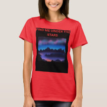 T-shirt Galaxie « Trouvez-moi sous les étoiles »